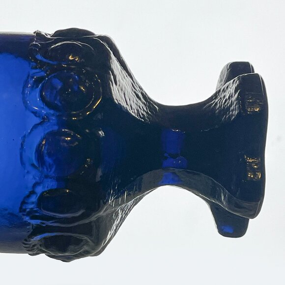 Rare Set Of 3 Tiffin Franciscan Madeira Dark Cobalt Blue juice /Wine Goblet - Picture 6 of 6